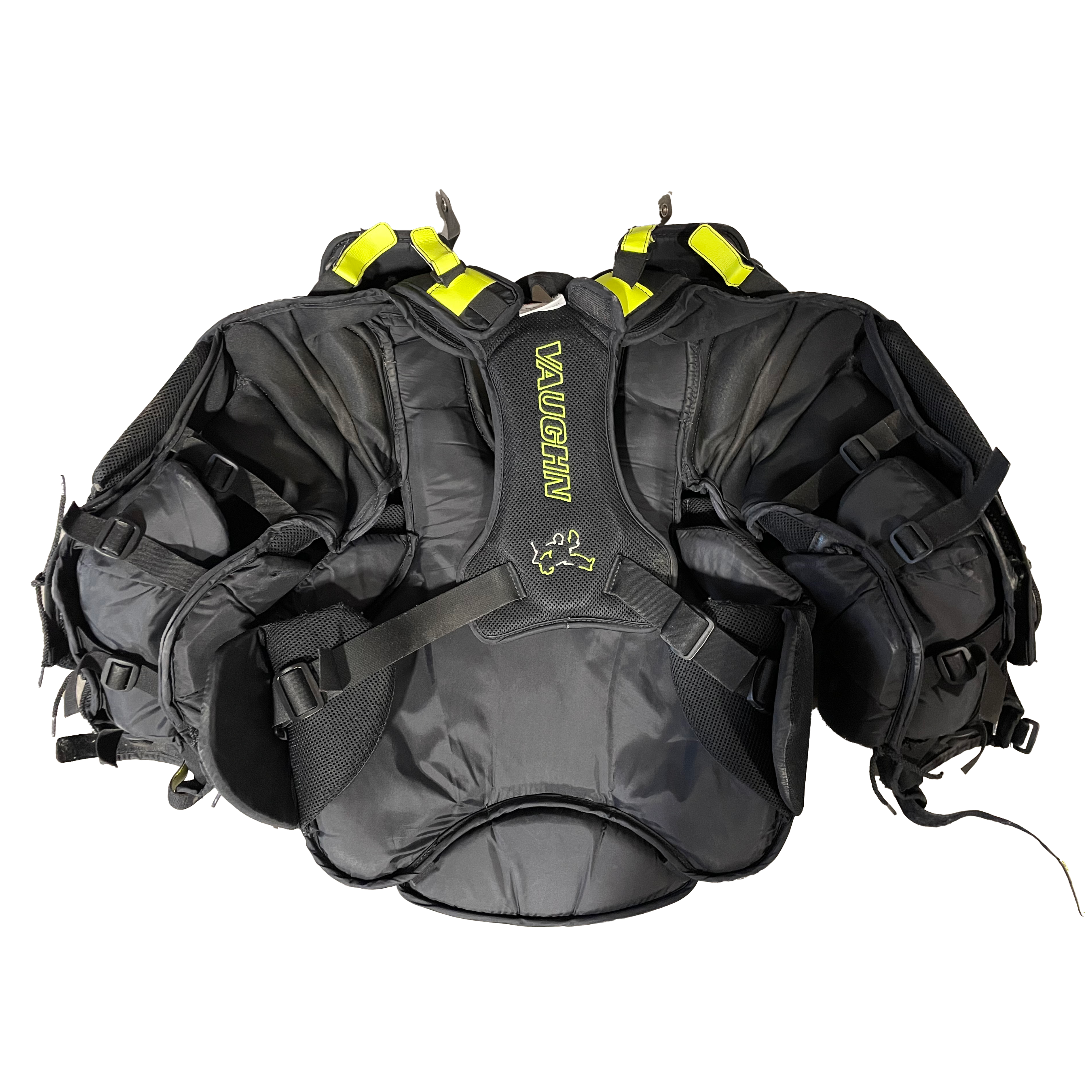 Vaughn VE8 - Plastron de gardien de but Pro Stock d'occasion (noir/vert)